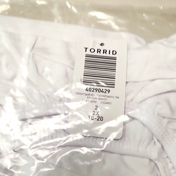 ❤️NWT VINTAGE TORRID BABYDOLL TANK SUPER SOFT CINCHED WAIST SLEEVELESS CAMI - Picture 6 of 15